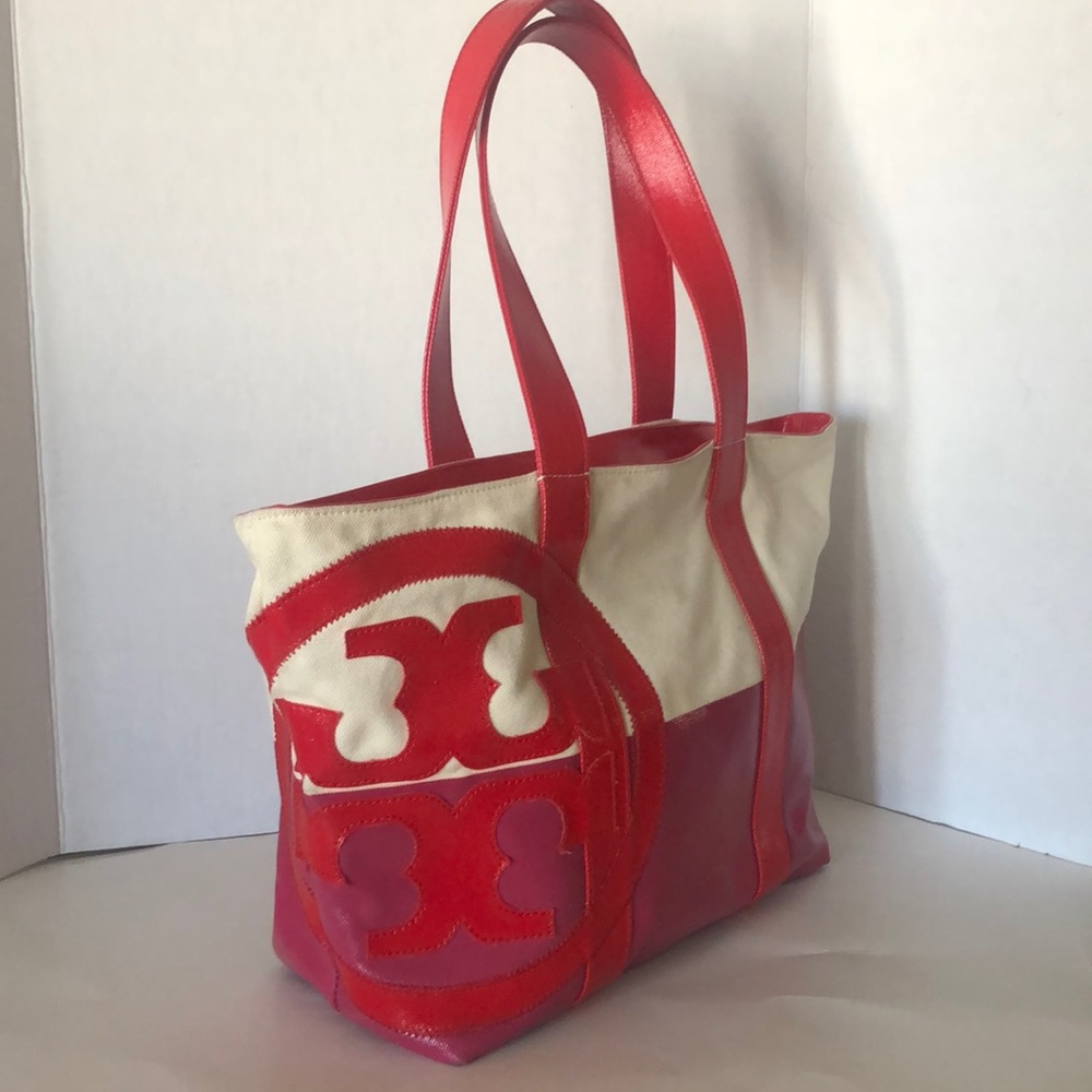 Tory Burch Coated Canvas ZIP Tote
